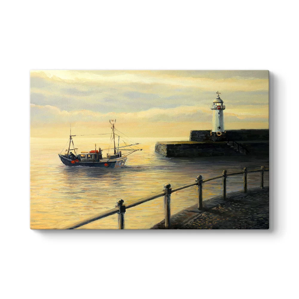 Barselona Port Vell Eski Liman Tablosu - Model 1